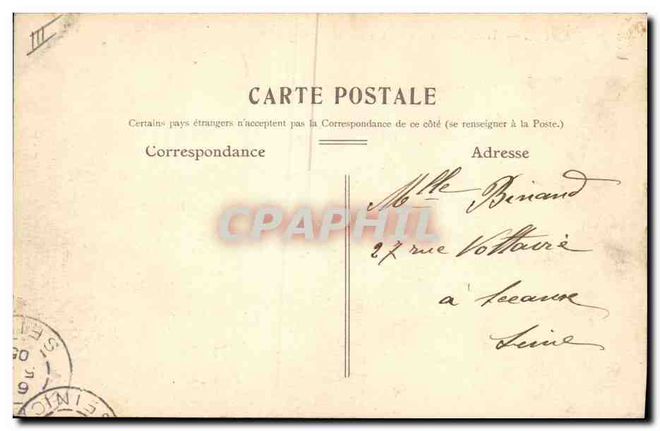 CPA Banque Meaux Hotel de ville et Caisse d'Epargne  — Rückseite