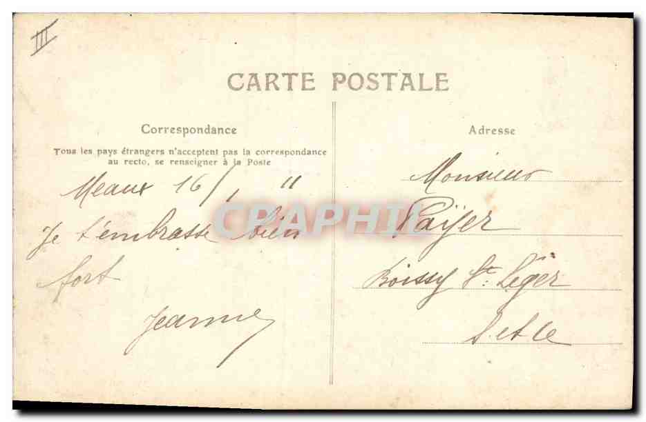 CPA Banque Caisse d'Epargne Meaux  — Rückseite