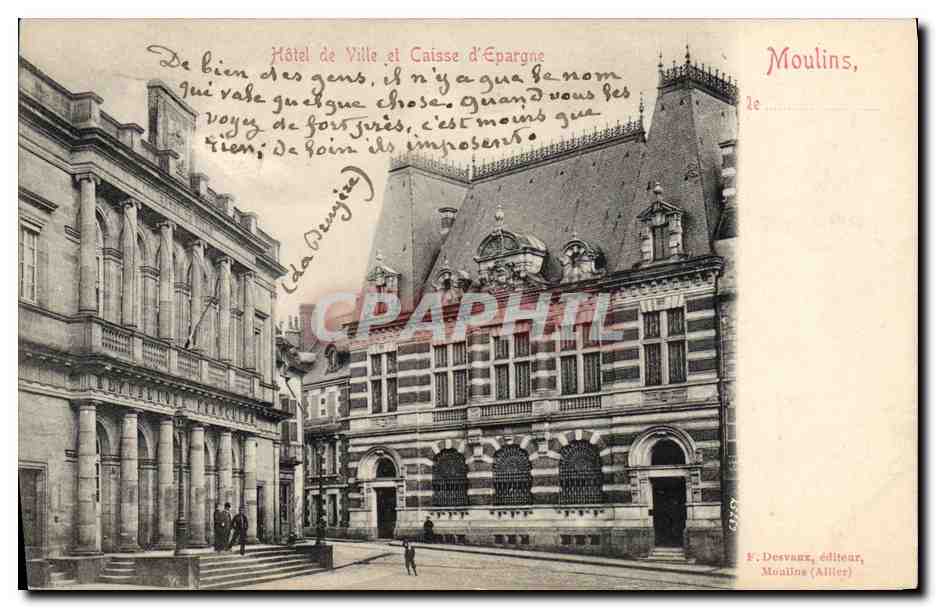 CPA Banque Moulins Hotel de ville et Caisse d'Epargne 