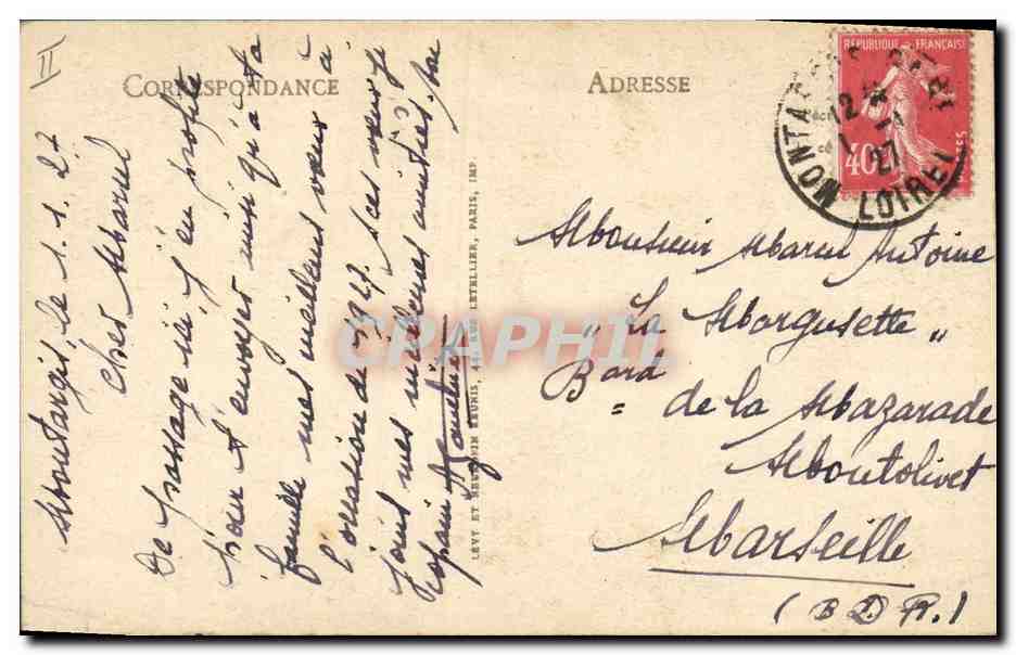 CPA Banque Caisse d'Epargne Montargis  — Rückseite