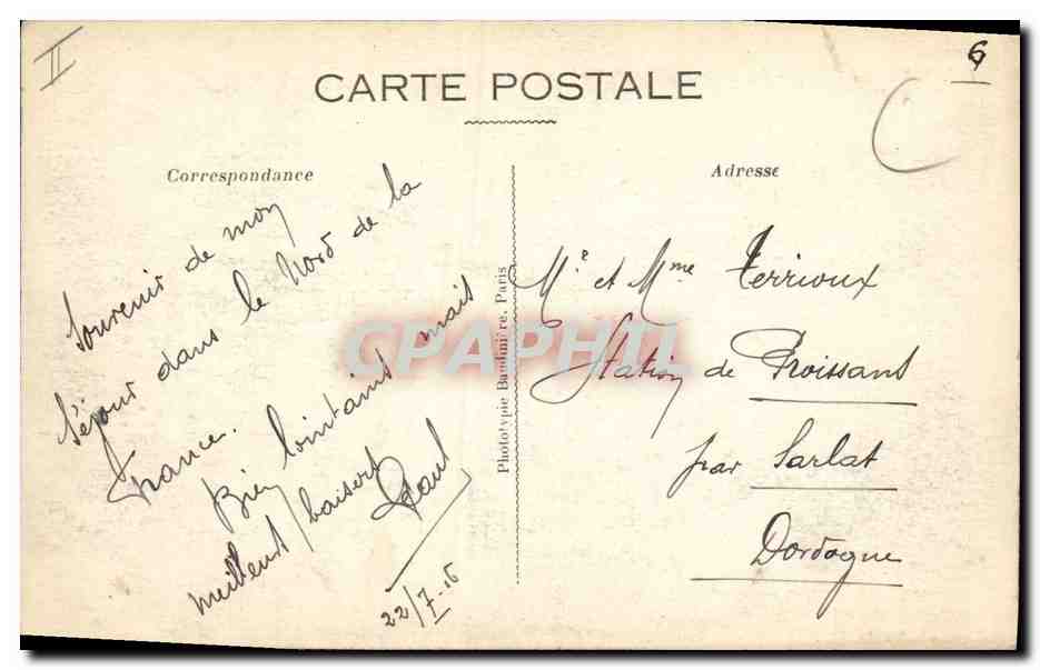 CPA Banque Caisse d'Epargne Montdidier  — Rückseite