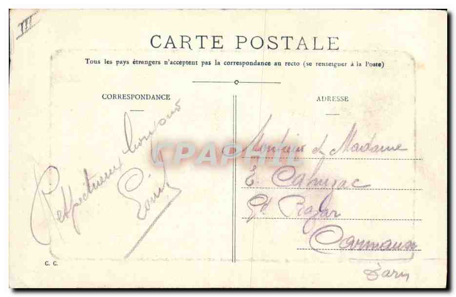 CPA Banque Oloron Sainte Marie La Caisse d'Epargne Rue Chanzy  — Rückseite