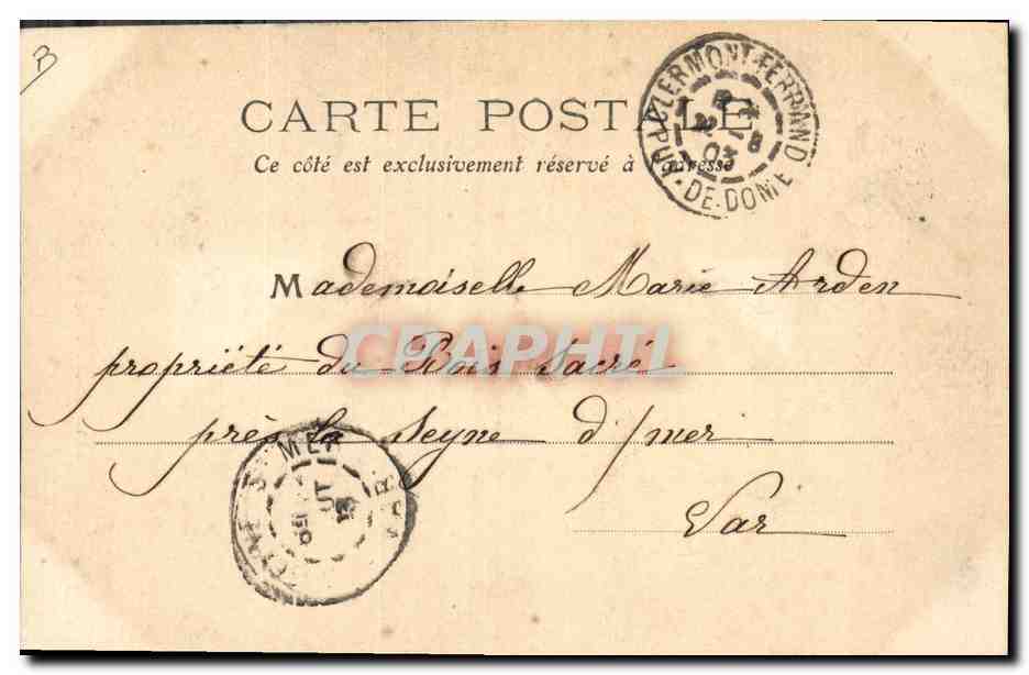CPA Folklore Auvergne Heureux couple  — Verso
