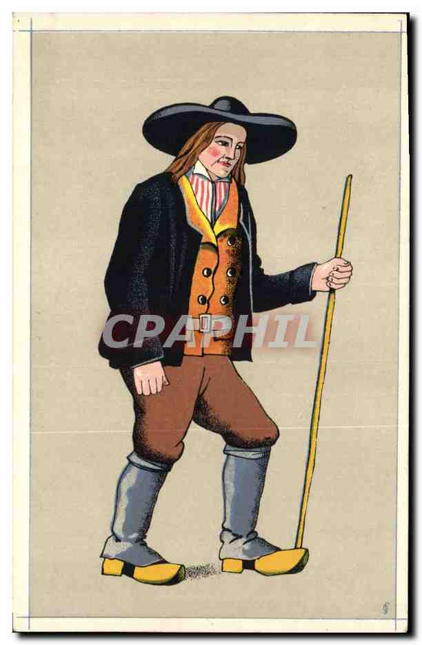 CPA Folklore Basse Auvergne Villageois des environs du Puy de Dome dit Montagnard 1842