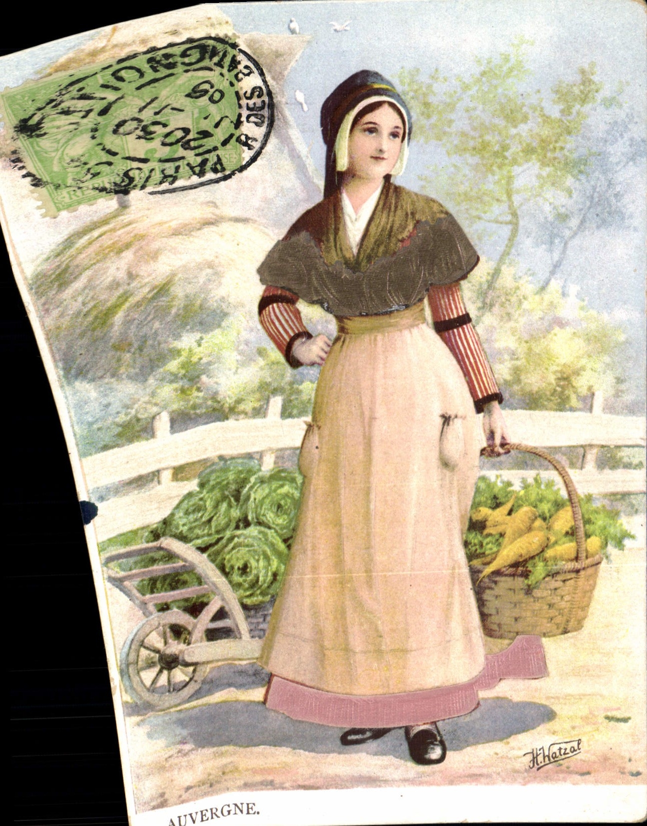 CPA Folklore Auvergne 