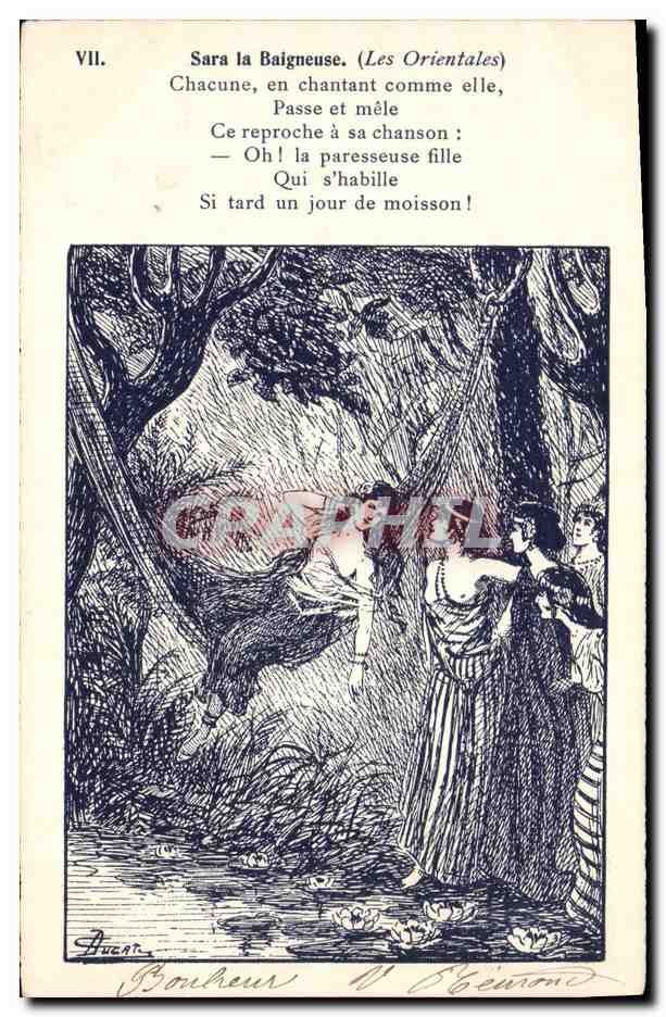 CPA Fantaisie Illustrateur Sara la Baigneuse Les Orientales 