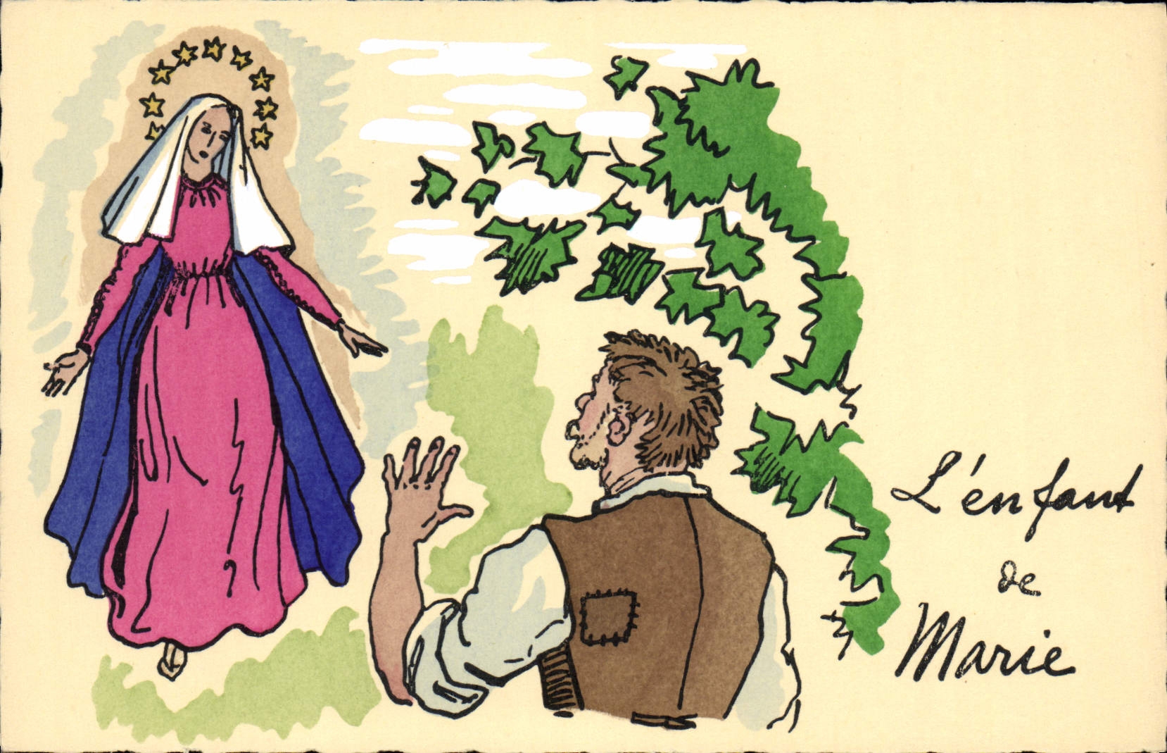 CPA Fantaisie Illustrateur L'enfant de Marie 