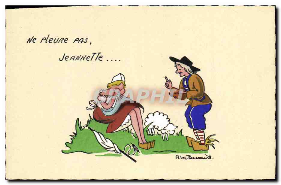 CPA Fantaisie Illustrateur Bossaert Ne pleure pas Jeannette 