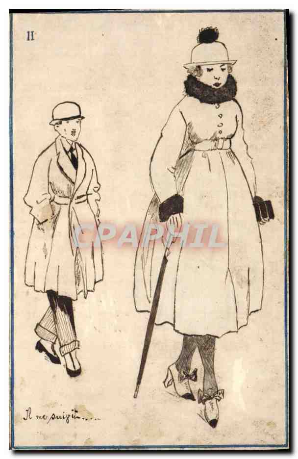 CPA Fantaisie Illustrateur (dessin a la main) Femme 