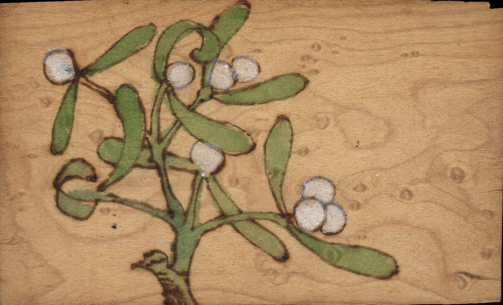 CPA Fantaisie Illustrateur (dessin a la main) (sur bois) Fleurs