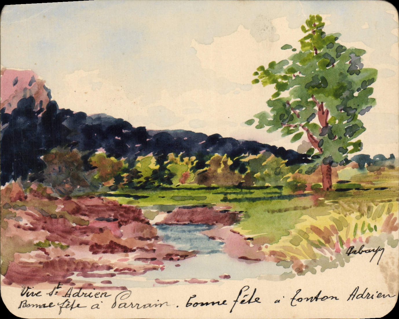 CPA Fantaisie Illustrateur (dessin a la main) Paysage 