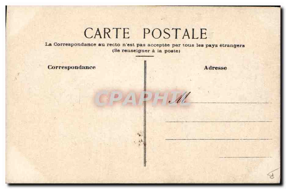 CPA Fantaisie Illustrateur (dessin a la main) Fortune Cadet  — Rückseite