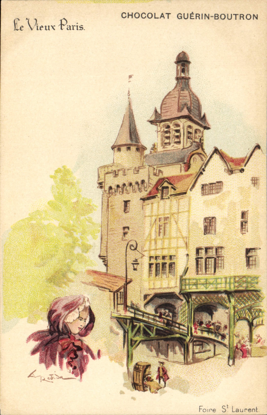 CPA Fantaisie Illustrateur Le Vieux Paris Foire St Laurent 