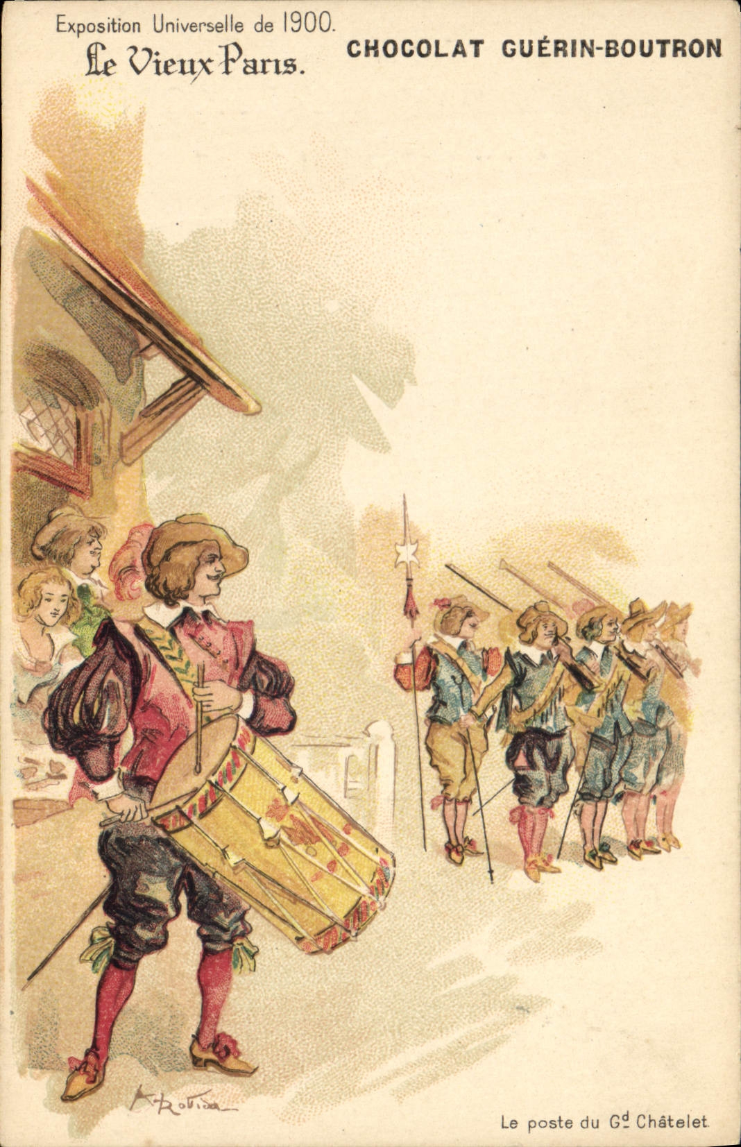 CPA Fantaisie Illustrateur Le Vieux Paris Exposition universelle de 1900 La Poste du Grand Chatelet 