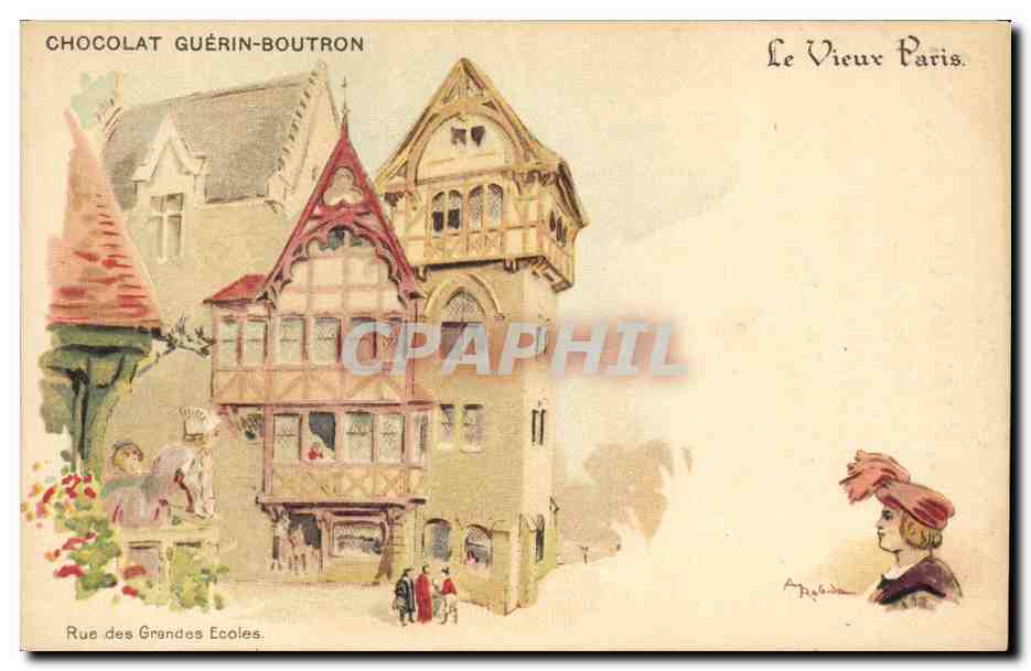 CPA Fantaisie Illustrateur Le Vieux Paris Rue des Grandes Ecoles 