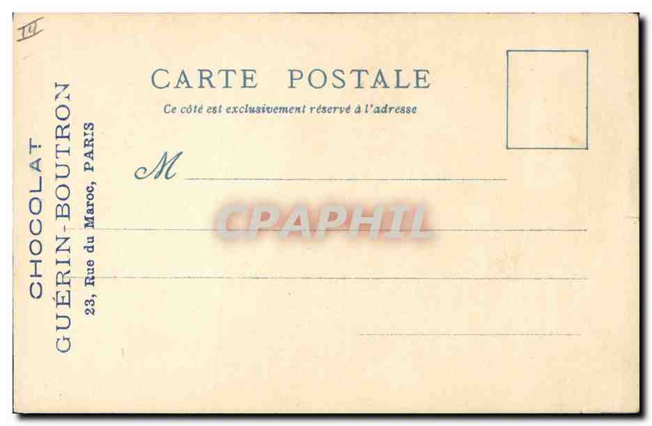 CPA Fantaisie Illustrateur Le Vieux Paris Exposition universelle de 1900 Chez le rotisseur — Rückseite