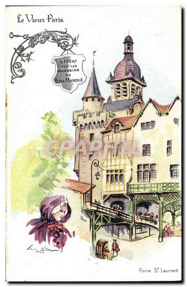 CPA Fantaisie Illustrateur Le Vieux Paris Foire St Laurent