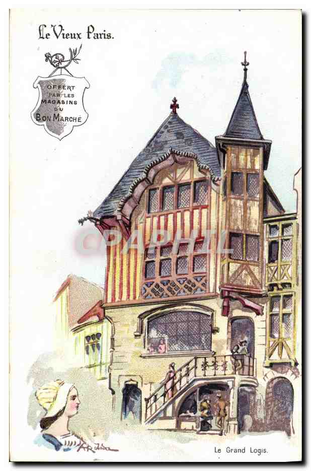 CPA Fantaisie Illustrateur Le Vieux Paris Le grand logis 
