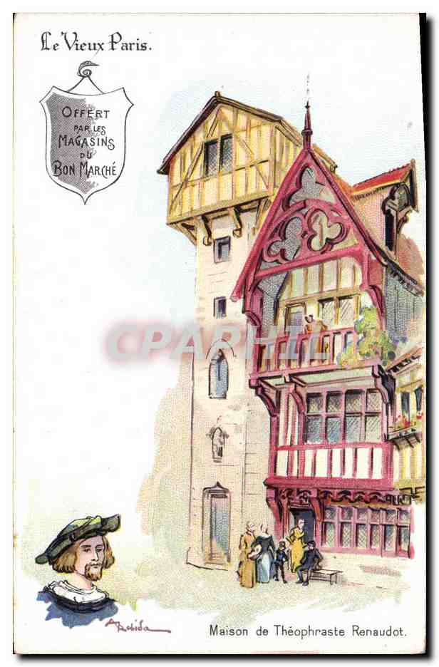 CPA Fantaisie Illustrateur Le Vieux Paris Maison de Theophraste Renaudot