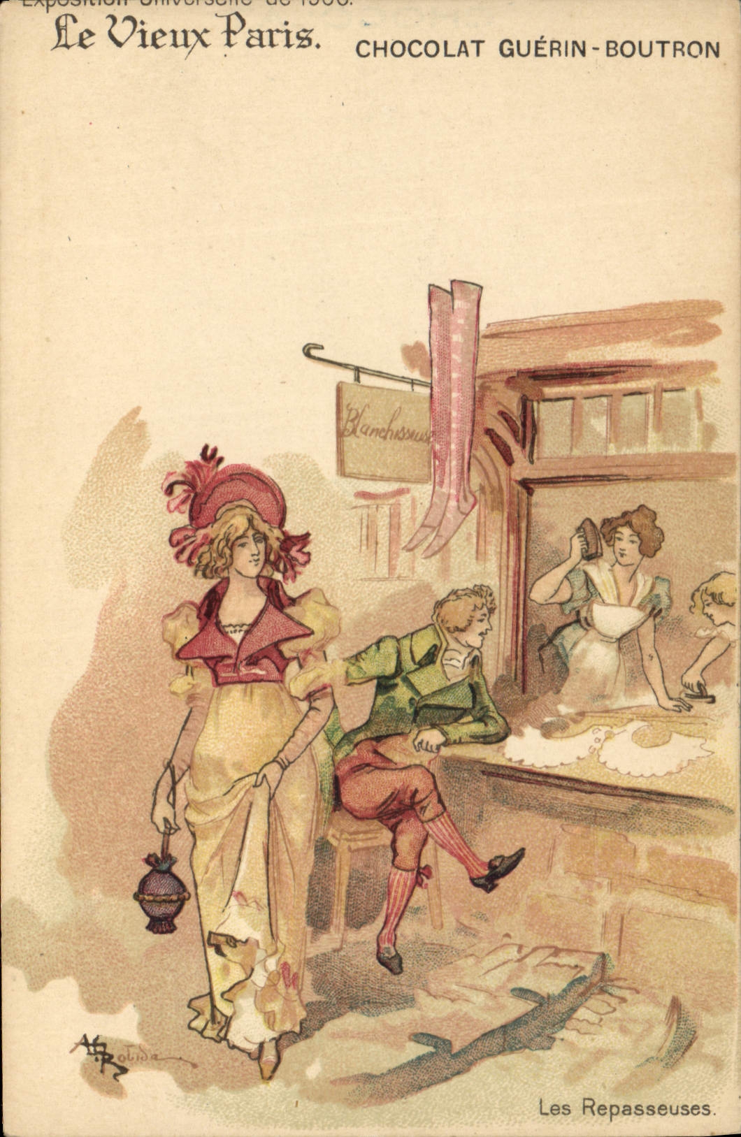 CPA Fantaisie Illustrateur Le Vieux Paris Exposition universelle de 1900 Les repasseuses