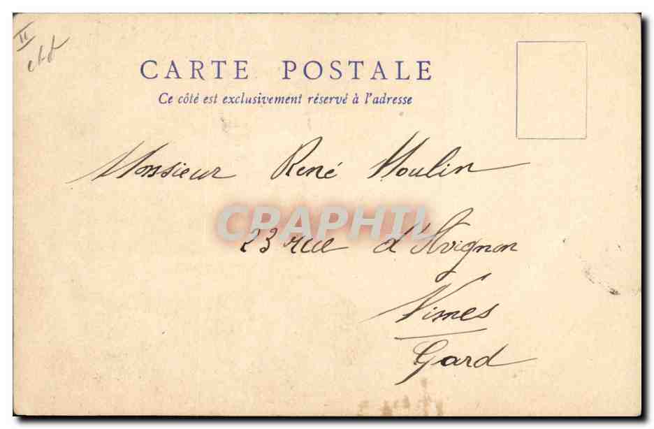 CPA Fantaisie Illustrateur Le Vieux Paris Exposition universelle de 1900 Marchands de la rue des remparts — Rückseite