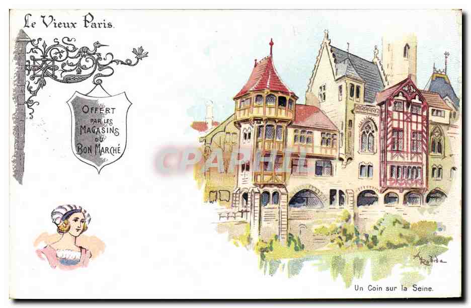 CPA Fantaisie Illustrateur Le Vieux Paris un coin sur la Seine 