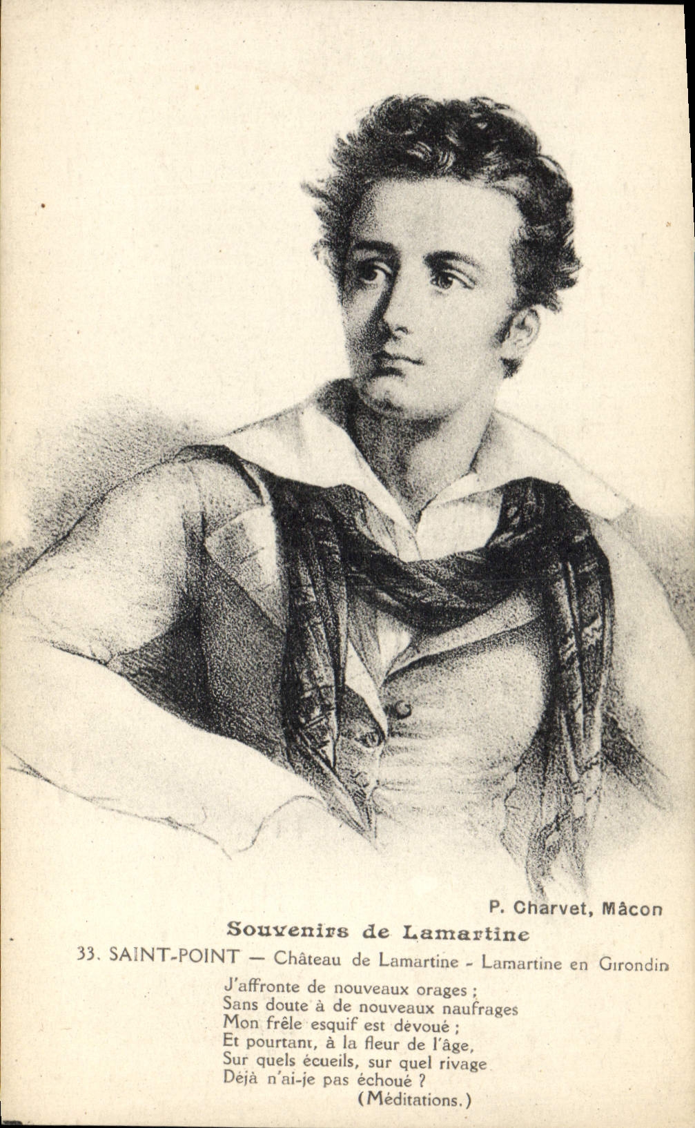 Saint-Point — Château de Lamartine — Souvenirs de Lamartine en Girondin — P. Charvet, Mâcon n°33