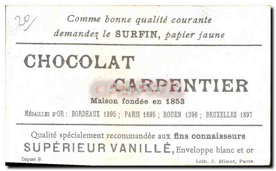 Soldat royal — scène historique — IMP. J. MINOT, PARIS — Verso