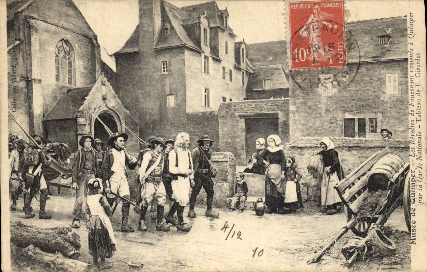 CPA Musee de Quimper les revoltes de Fouesnant ramenes a Quimper par la Garde Nationale Girardet 