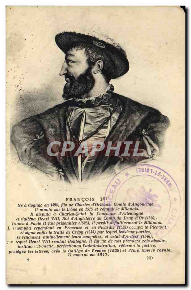 François Ier — Roi de France — éditeur non identifié, n°9