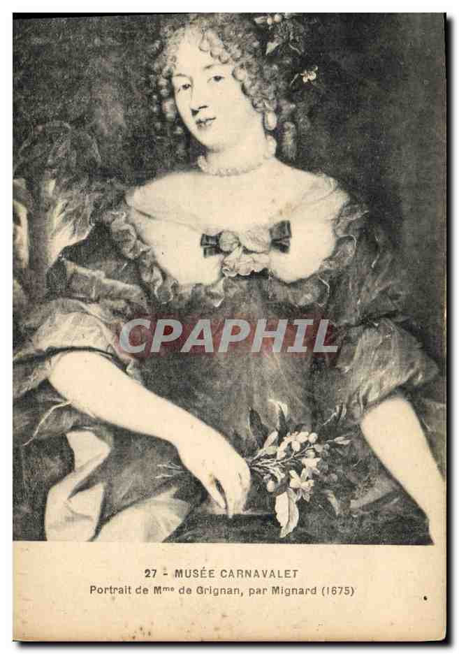Portrait de Mme de Grignan, par Mignard (1675) — Musée Carnavalet — éditeur G. Bouchet, 72 boulevard de l'Hôpital, Paris