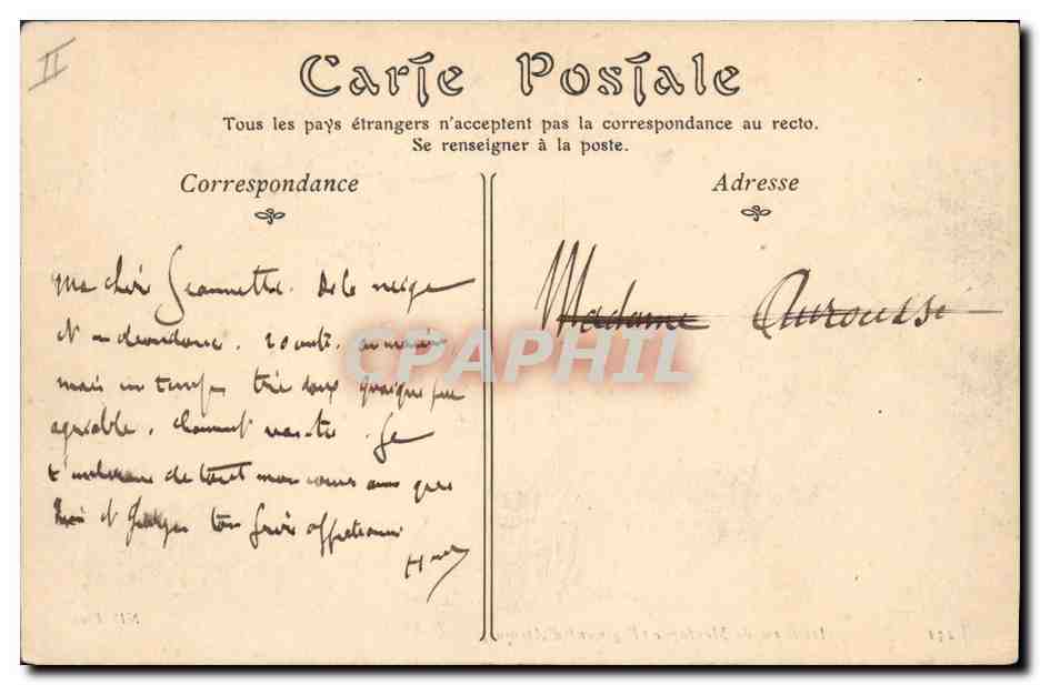 Artillerie de Montagne (Régiment d'Afrique) — soldats et chevaux en terrain montagneux — éditeur non identifié, n° 2317 — Verso