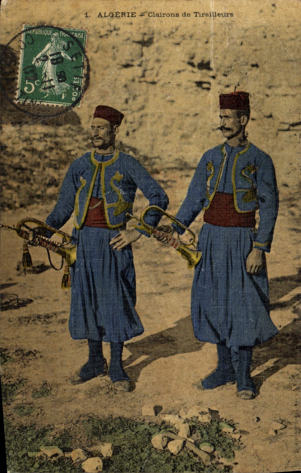 CPA Militaria Algerie Clairons de Tirailleurs 
