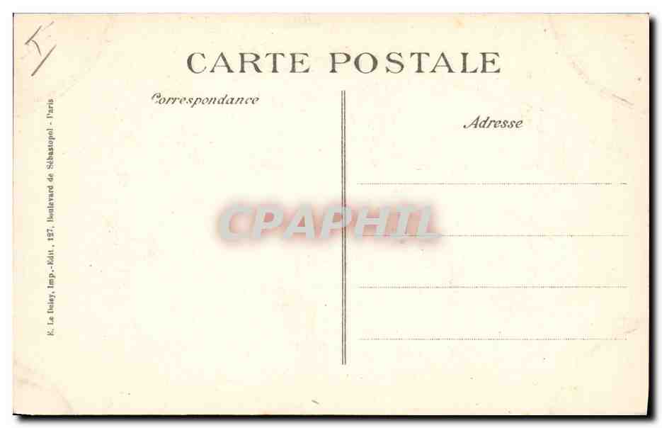 Tirailleur algérien soignant un blessé allemand — 1914 — 4ème Série — Éditeur B.P.D. — Verso