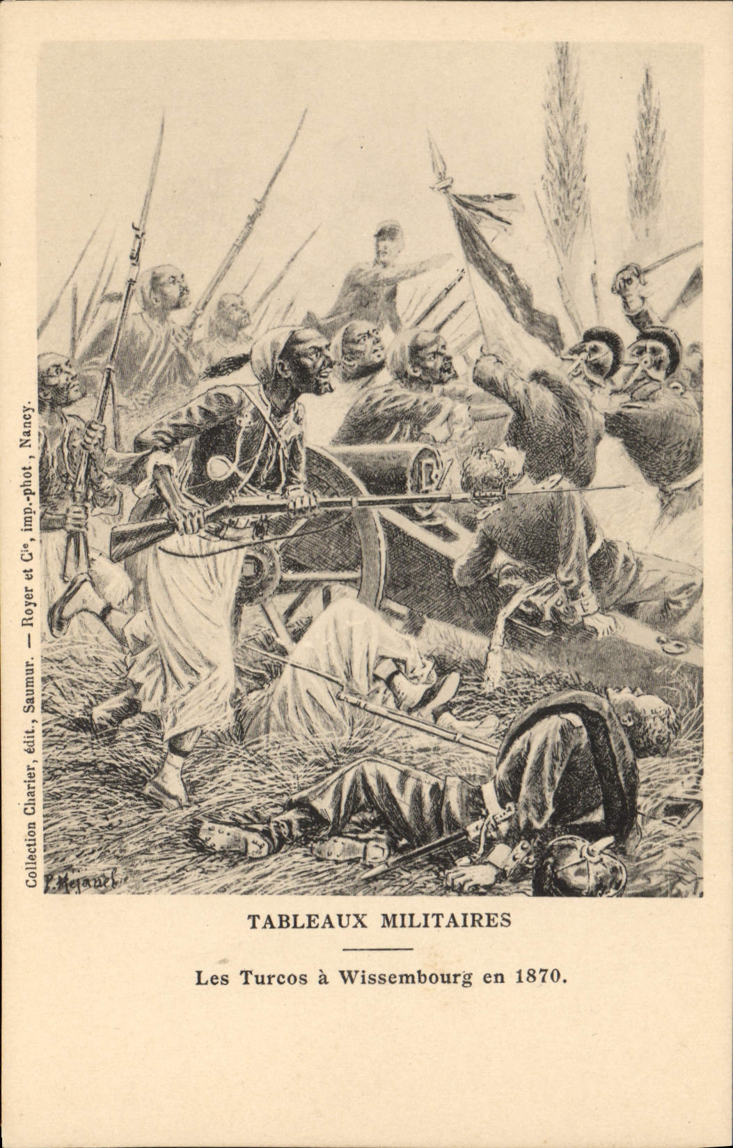Les Turcos à Wissembourg en 1870 — Tableaux Militaires — Royer et Cie, Nancy