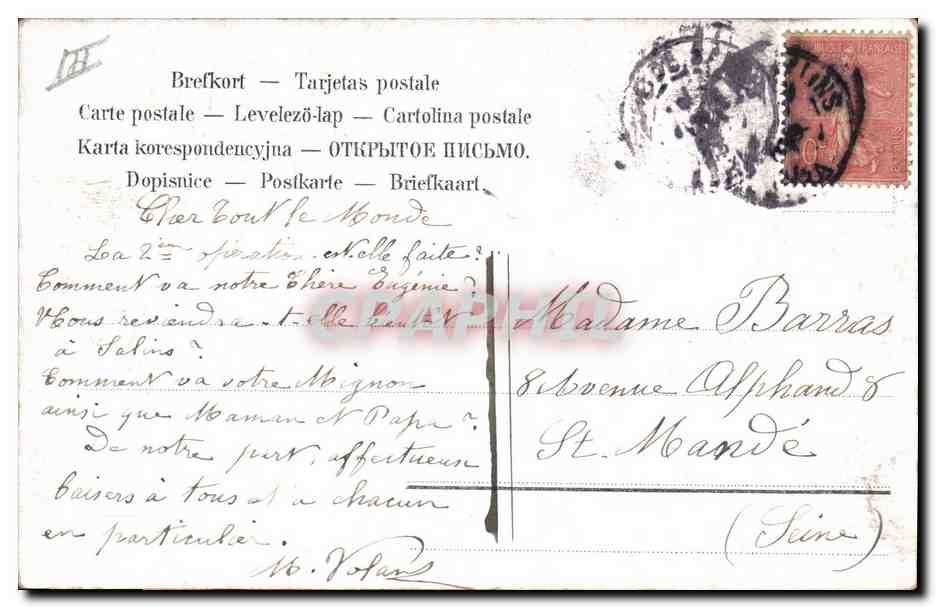 CPA Fantaisie Enfant Bebe  — Rückseite