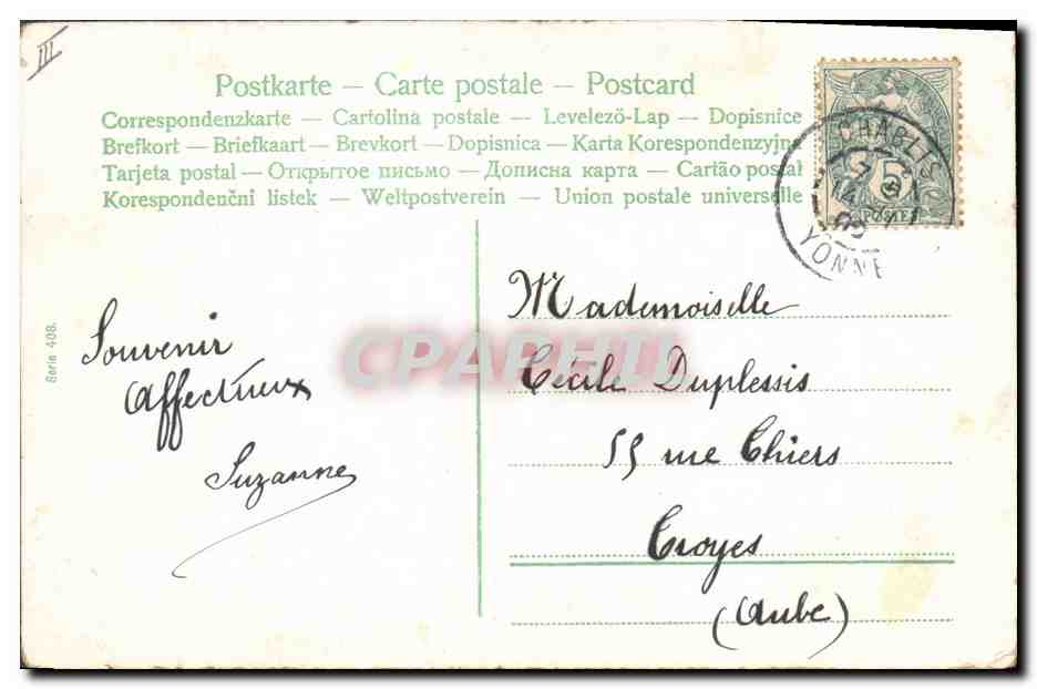 CPA Fantaisie Enfant Bebe  — Rückseite