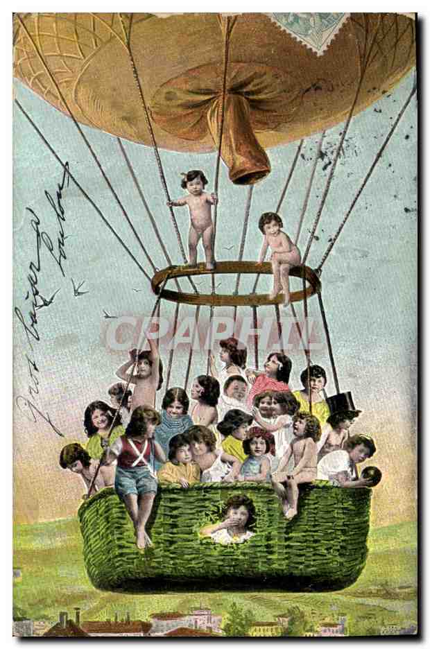 CPA Fantaisie Enfant Bebe Ballon 