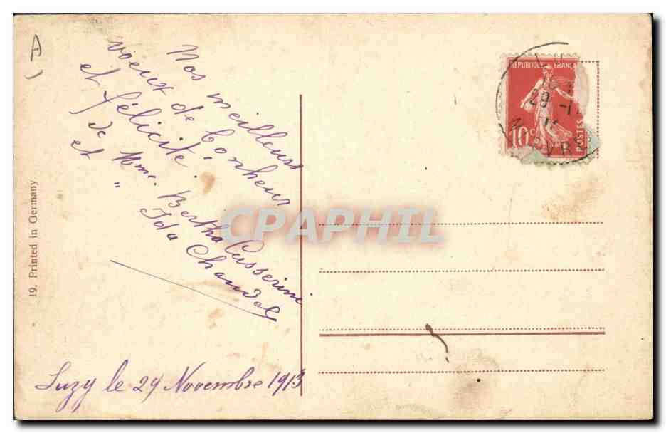 CPA Fantaisie Enfant Bebe  — Rückseite