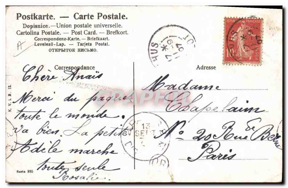 CPA Fantaisie Enfant Bebe  — Rückseite