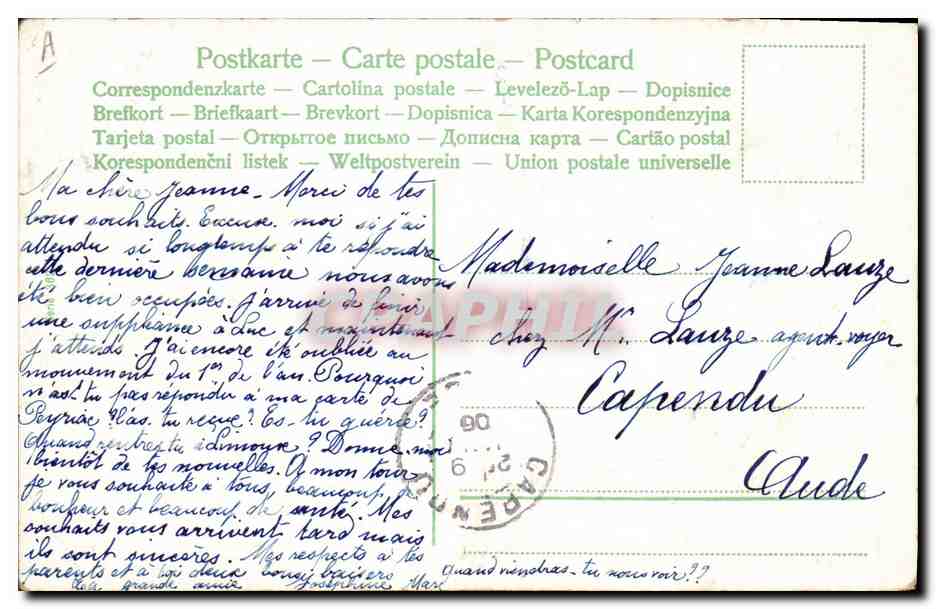 CPA Fantaisie Enfant Bebe Velo Cycle  — Rückseite