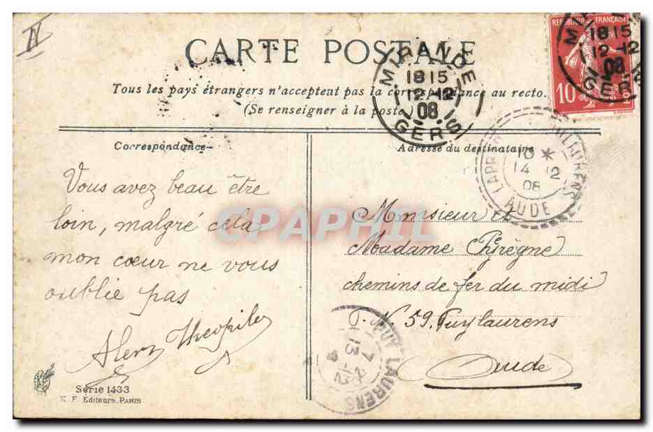 CPA Fantaisie Enfant Bebe Automobile — Rückseite