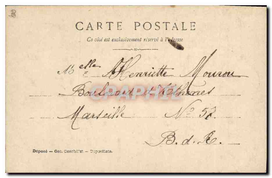 CPA Delmares Pepiniere  — Verso