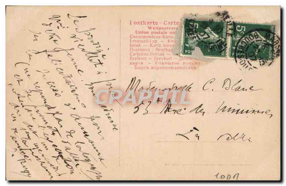 CPA Actrice  — Verso