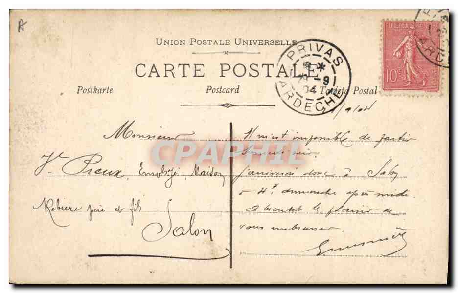 CPA Villard  — Verso