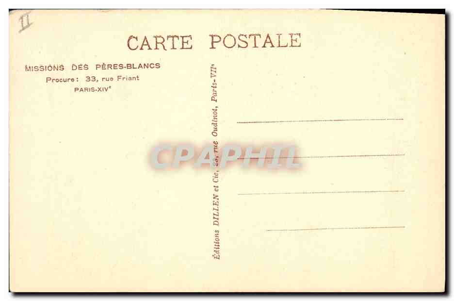 CPA Enfant Noir negre Mission des Peres Blancs AOF — Rückseite