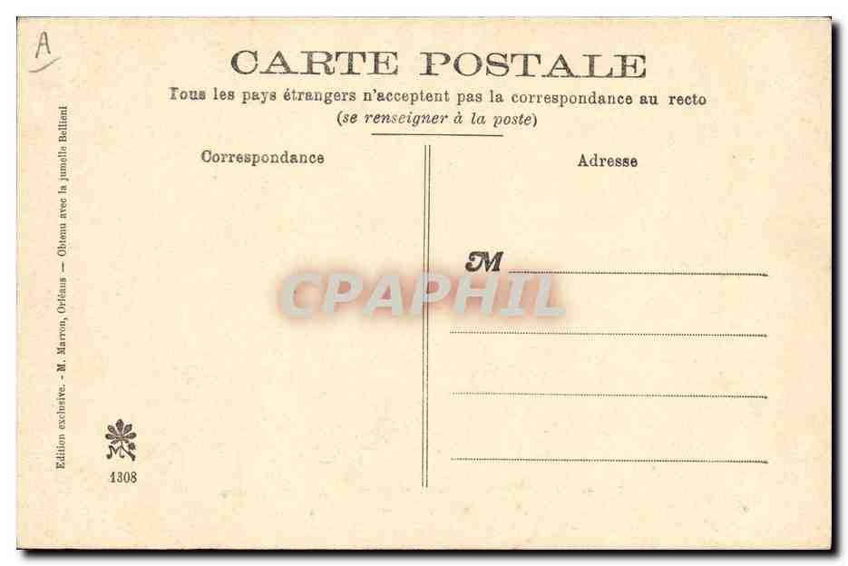 Exposition d'Orléans 1905 — 58. Un Bapteme au Village Noir — Le Marabout dresse l'acte de baptême — Reverso
