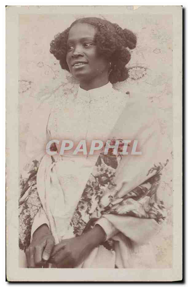CARTE PHOTO Femme Noire negre 