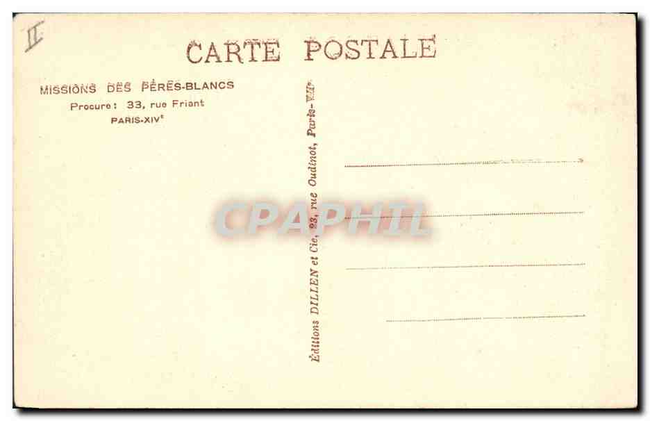 CPA Enfant Noir negre Mission des Peres Blancs AOF — Rückseite