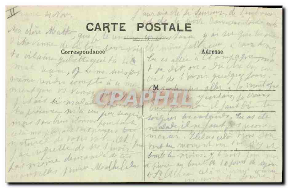 CPA Banque Caisse d'Epargne et l'Ecole des Garcons Roanne  — Rückseite
